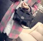 Studded Matte Leather Bag