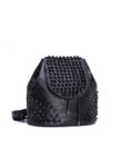 Edgy Studded Genuine Leather Mini Backpack
