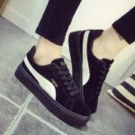 Stylish Chunky Platform Nubuck Lace-Up Sneakers