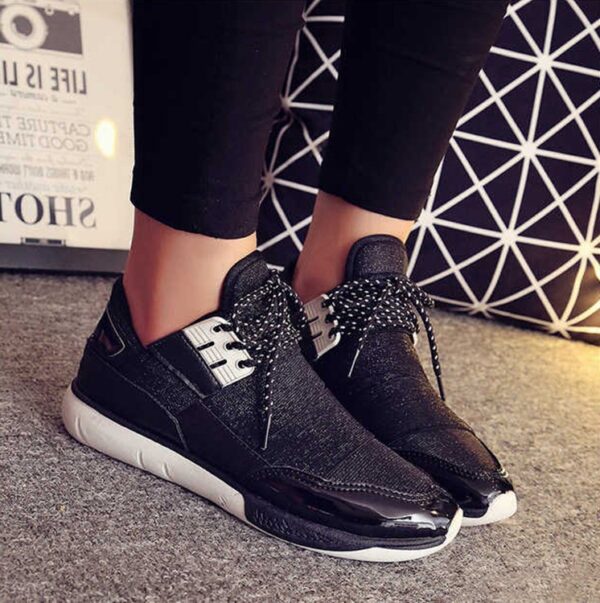 Comfort Sport Walking Sport Shoes 4 black white sport walking running shoe