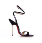 Vibrant Slim Metallic Heel Strappy Stiletto Sandals