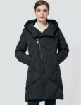 Cozy Knit Collar Hooded Long Parka Coat