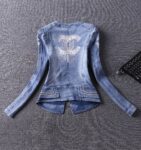 Unique Slim Fit Style Embroidered Denim Jacket