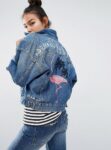 Stunning Embroidered Back Denim Jacket