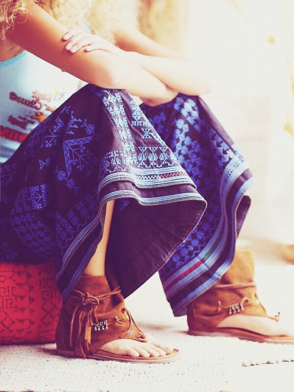 Free Spirit Boho Fringe Tassel Leather Sandals 5 boho style tasseled brown sandals