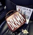 Dramatic Flap Genuine Leather Shoulder Bag