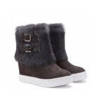 Cozy Fur Lined Hidden Heel Sneaker Boots