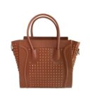 Luxury Studded Genuine Leather Shoulder Bag