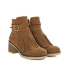 Boho Chic Tassel Suede Fringe Ankle Boots