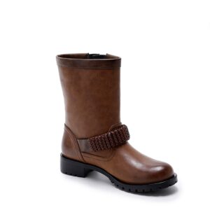 Timeless Braided Strap Genuine Leather Ankle Boots
