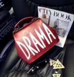 Dramatic Flap Genuine Leather Shoulder Bag