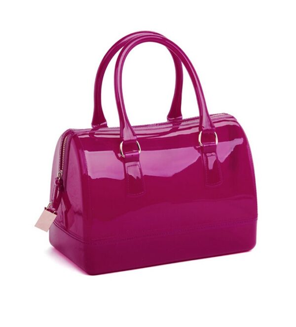 burgundy metal zip up pvc silicone bag
