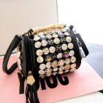 Elegant Genuine Leather Cylinder Shoulder Bag