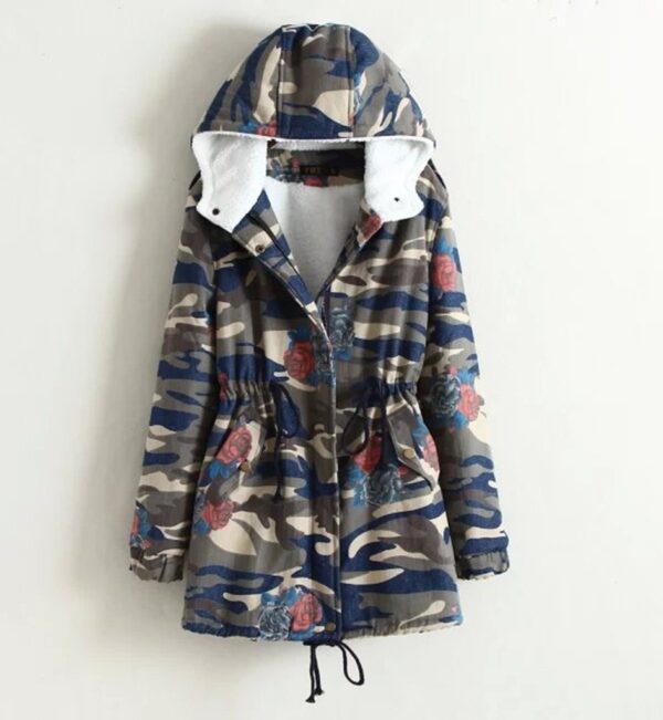 Tactical Camouflage Hooded Cotton Parka Unisex Jacket 1 camouflage patterned hooded jacket