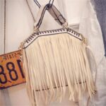 Elegant Chain & Fringe Leather Shoulder Bag