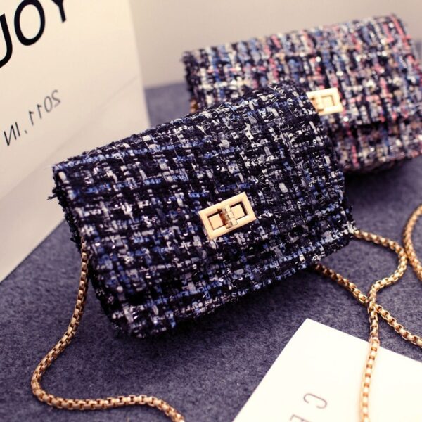 Gold Chain Mini Shoulder Bag 3 chained small navy mini sleeve bag