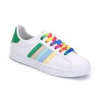 Vibrant Color Pop Lace Chunky Vegan Sneakers