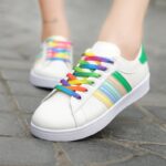 Vibrant Color Pop Lace Chunky Vegan Sneakers