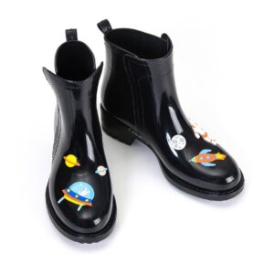 Playful Cartoon Printed Waterproof Knee High Rain Boots