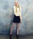 Elegant Patterned Chiffon Collar Blouse