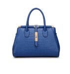 Crocodile Embossed Genuine Leather Shoulder Bag