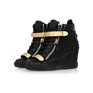 Luxury Crocodile Pattern Genuine Leather Sneakers