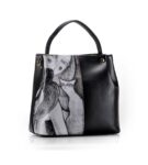 Charming Cat Motif Genuine Leather Crossbody Bag