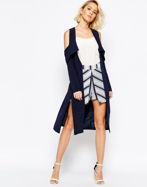 cut out blazer navy jacket