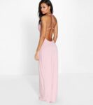 Sensual Deep Open Back Maxi Dress