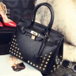 Rebellious Studded Embossed Leather Bag