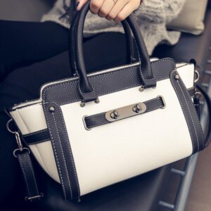 Luxury Embossed Genuine Leather Trapeze Arm Bag