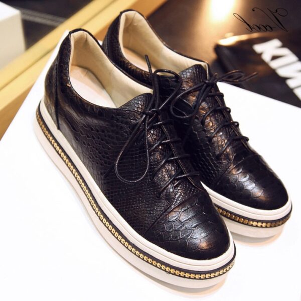 Snake Skin Genuine Leather Oxford Shoes 2 genuine leather black oxford shoes
