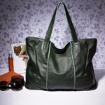 Luxury Genuine Leather Multi Color Tote Bag
