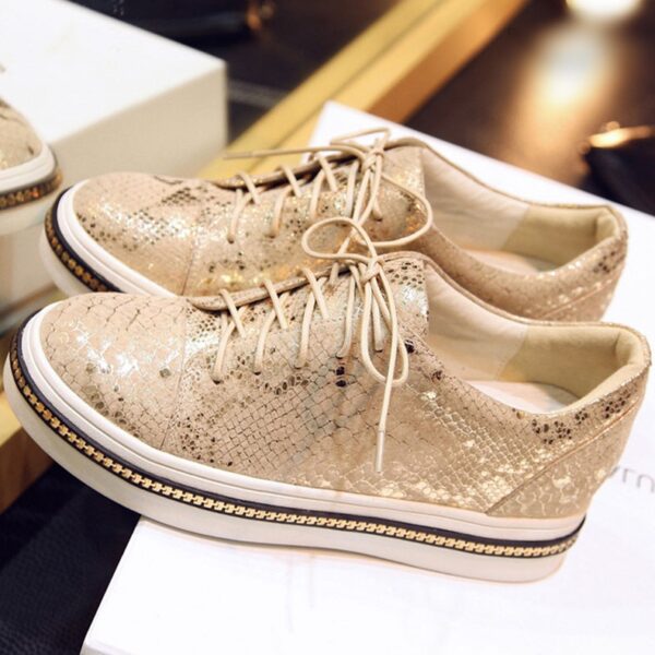 Snake Skin Genuine Leather Oxford Shoes 4 genuine leather gold oxford shoes