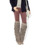Bohemian Tassel Detail Knee High Suede Boots