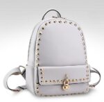 Luxury Studded Lock Detail Genuine Leather Backpack