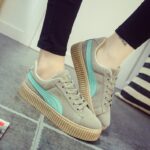 Stylish Chunky Platform Nubuck Lace-Up Sneakers
