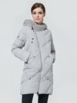 Cozy Knit Collar Hooded Long Parka Coat