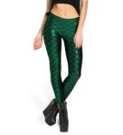 Shiny Fish Scale High Gloss Sports Leggings