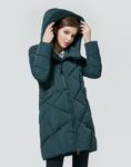 Cozy Knit Collar Hooded Long Parka Coat
