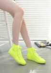 High-Top Lace-Up Cotton Canvas Sneakers