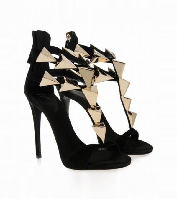 high women high heel black design sandals