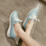 Hidden Heel Lace-Up Leather Shoes