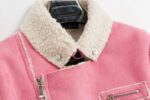 Cozy Fur Lining Winter Style Belted Suede Jacket