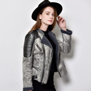 Plush Lined Vegan Suede Zip Jacket