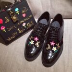 Timeless Lace-Up Embellished Leather Oxfords