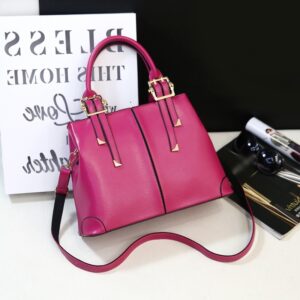 Luxury Real Leather Zipper Shoulder Hand Bag