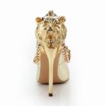 Tiger Embossed Patent Platform Stiletto Heels