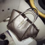 Leopard Lined Vegan Leather Shoulder Bag