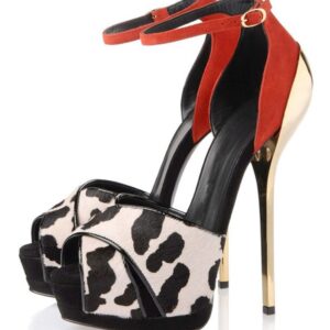 Wild Leopard Platform Stiletto Sandals